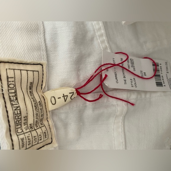Current/Elliott The Boyfriend Jean In Sugar Destroy 0 NWT - Picture 5 of 5
